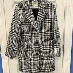 American Eagle Outfitters Houndstooth Pea Coat S